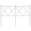 vidaXL Metal Replace Headboard White 120cm