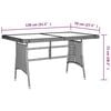 vidaXL 7 Piece Outdoor Dining Set Poly Rattan Grey