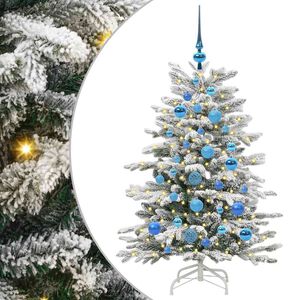 vidaXL Artificial Hinged Christmas Tree White 120 cm PE and PVC