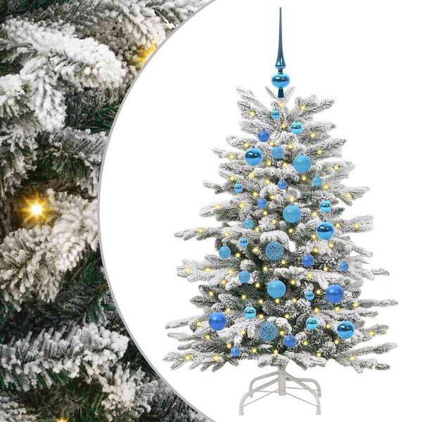 vidaXL Artificial Hinged Christmas Tree White 120 cm PE and PVC