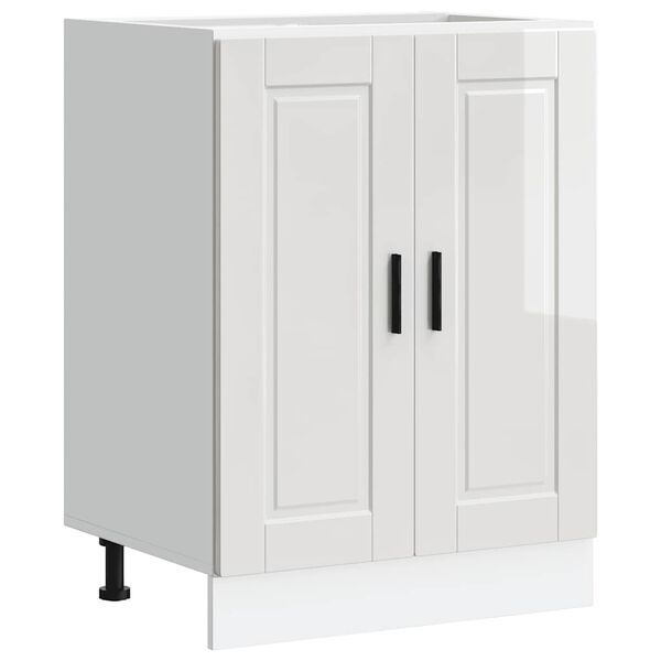 vidaXL Kitchen Base Cabinet&nbsp;Porto High Gloss White Engineered Wood