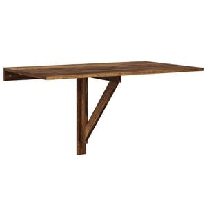 vidaXL Folding Wall Table Smoked Oak 100x60x56 cm Engineered Wood