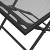 vidaXL Folding Garden Table Anthracite 38x38x38 cm Steel Mesh