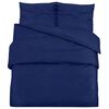 vidaXL Duvet Cover Set Navy Blue 155x220 cm Light-weight Microfiber
