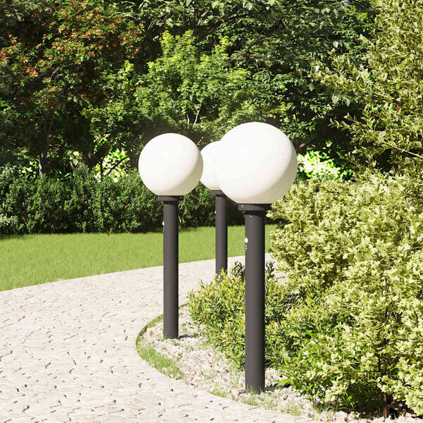 vidaXL Bollard Lights with Sensor 3 pcs 80 cm Black IP44
