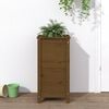 vidaXL Garden Planter Honey Brown 40x40x78 cm Solid Wood Pine