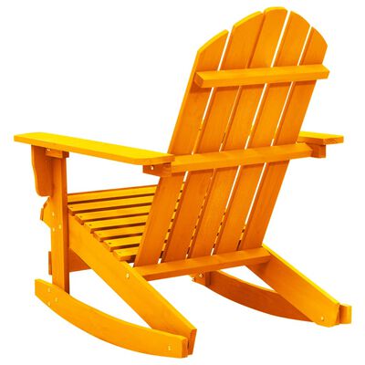 vidaXL Garden Adirondack Rocking Chair Solid Fir Wood Orange