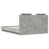 vidaXL Bed Frame without Mattress Concrete Grey 135x190 cm Double