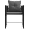 vidaXL Garden Chairs 4 pcs Black and anthracite 50.5 x 53.5 x 63.5 cm