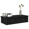 vidaXL Wall Shelf with Drawers Black 60x28x15 cm Engineered Wood