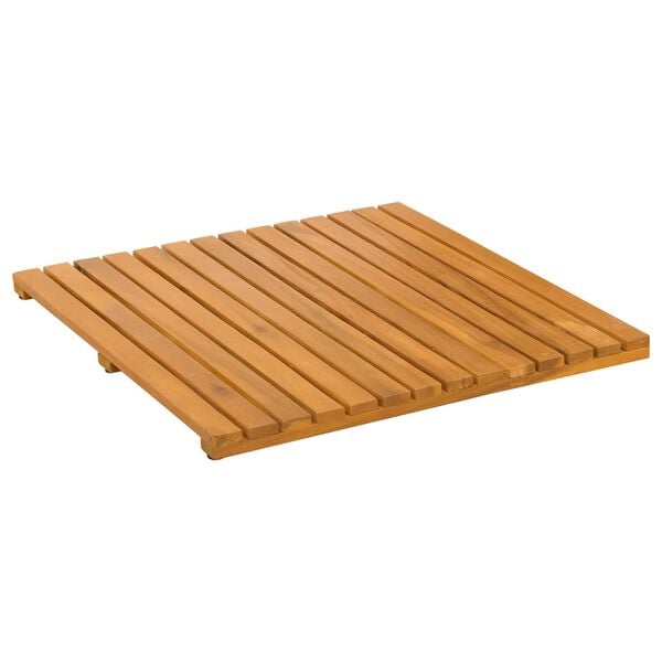 vidaXL Bath Mat Plain Brown 50 x 50 cm Wood