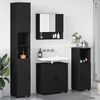 vidaXL Bathroom Furniture Set 4 pcs Black Engineered wood & Metal