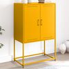 vidaXL Highboard Mustard Yellow 68.5x38.5x107 cm Steel