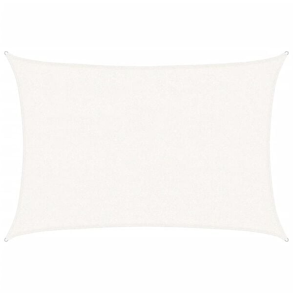 vidaXL Sunshade Sail 160 g/m&sup2; White 2.5x3.5 m HDPE