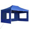 vidaXL Professional Folding Party Tent with Walls Aluminium 4.5x3 m Blue