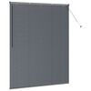vidaXL Window Blind with Curtains Manual Dark grey Aluminium