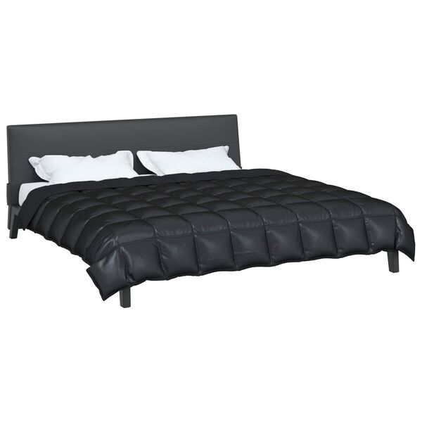 vidaXL Winter Duvet Black 220 x 260 cm Satin and Microfiber
