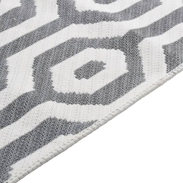 vidaXL Rug Grey 160x230 cm Cotton