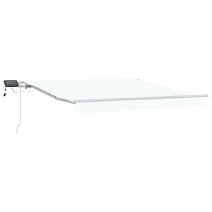 vidaXL Retractable Awning White 350 x 250 cm Fabric and Aluminium