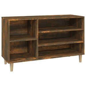 vidaXL Shoe Cabinet Smoked Oak 102x36x60 cm Engineered Wood