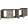 vidaXL Hot Tub Surround Grey Poly Rattan and Solid Wood Acacia