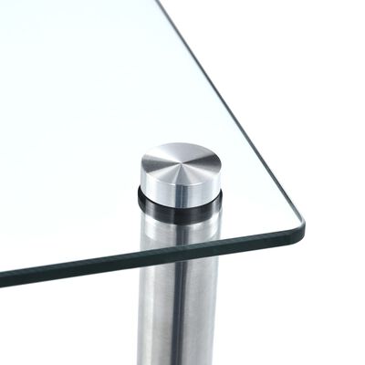 vidaXL 5-Tier Shelf Transparent 40x40x130 cm Tempered Glass