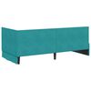 vidaXL Corner Bed Frame with Headboard Turquoise 90 cm x 190 cm Velvet