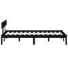 vidaXL Bed Frame without Mattress Black Solid Wood Pine King Size