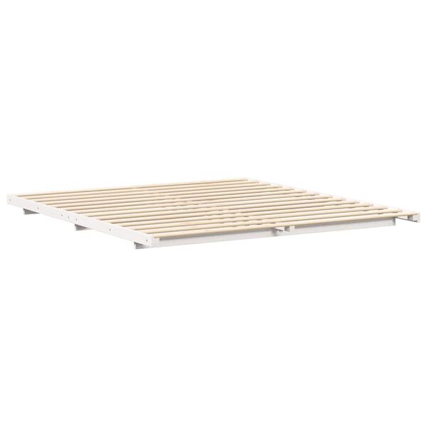 vidaXL Floor Bed Frame White 180 x 220 cm Solid pine wood