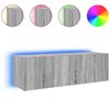 vidaXL TV Wall Cabinet with LED Lights Grey Sonoma 100x35x31 cm