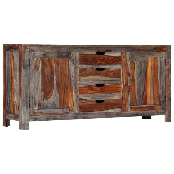 vidaXL Sideboard Grey 160x40x75 cm Solid Acacia Wood