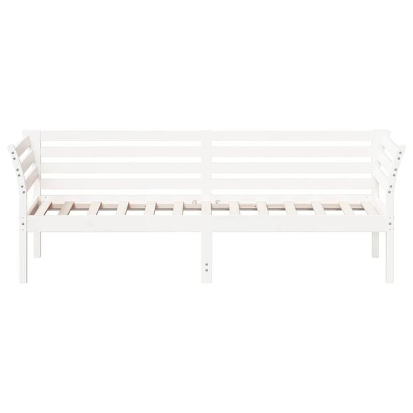 vidaXL Day Bed without Mattress White 100x200 cm Solid Wood Pine