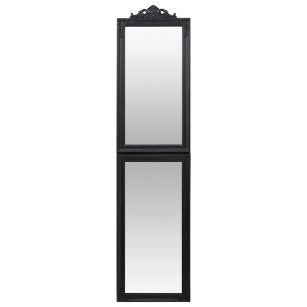 vidaXL Free-Standing Mirror Black 50x200 cm