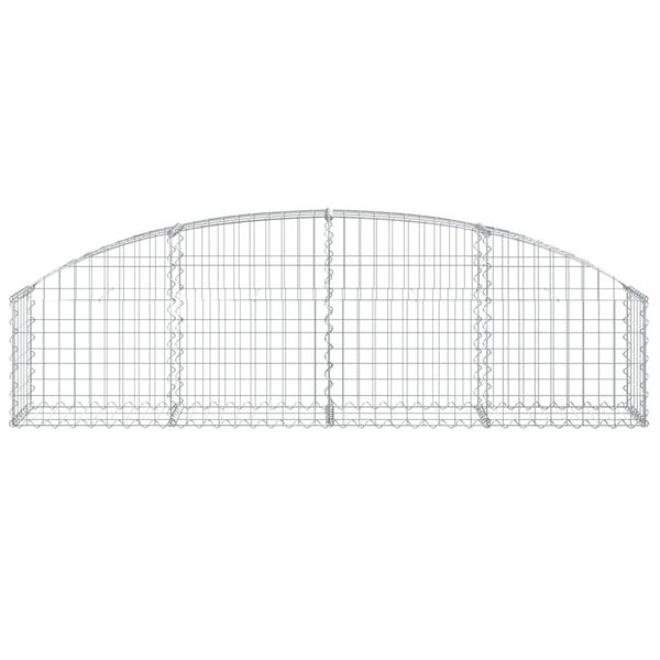 vidaXL Arched Gabion Basket 200x30x40/60 cm Galvanised Iron