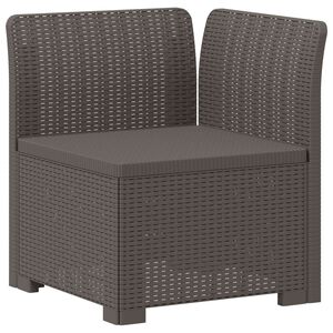 vidaXL 1-Seater Garden Sofa Rattan Look PP Light Grey
