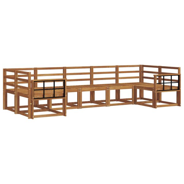 vidaXL Outdoor Sofa Set 7 pcs Natural Solid Acacia Wood