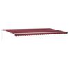 vidaXL Manual Retractable Awning Burgundy 600x300 cm
