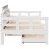 vidaXL Daybed with Drawers without Mattress White 90x190 cm Single Solid Wood