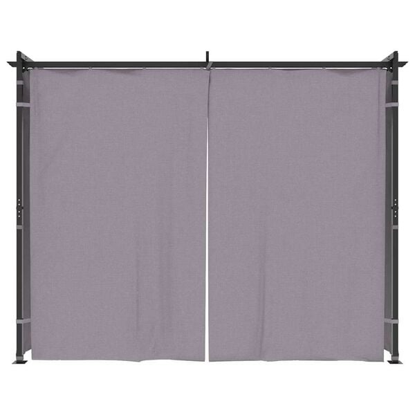 vidaXL Gazebo with Curtains 3x3 m Anthracite Steel