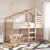 vidaXL Loft Bed with Ladder and Roof without Mattress 90x200 cm
