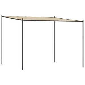 vidaXL Gazebo Beige 3x3 m 180 g/m&sup2; Fabric and Steel