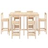 vidaXL 7 Piece Garden Bar Set Solid Wood Pine