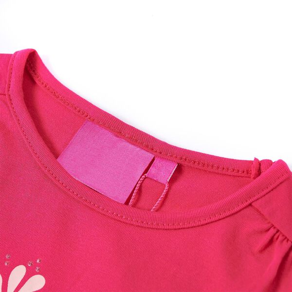 Kids' T-shirt with Long Sleeves Bright Pink 140