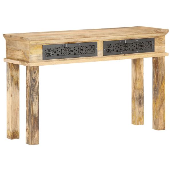 vidaXL Console Table with Drawers 120x35x75 cm Solid Mango Wood