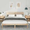 vidaXL Bed Frame with Headboard Brown 160 x 210 cm Solid Pine Wood