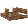 vidaXL Storage Bed Frame Smoked Oak 200 x 200 cm Engineered Wood