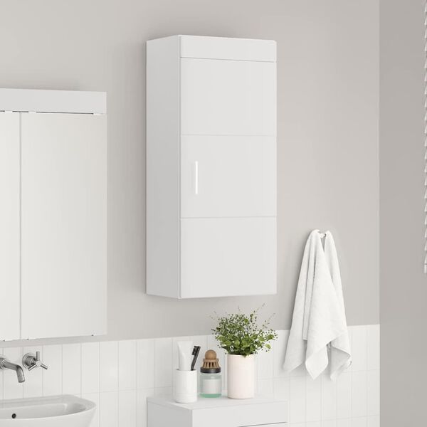 vidaXL Bathroom Wall Cabinet with Shelf TULUM White 37 x 24.5 x 86 cm