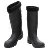 vidaXL Rian Boots with Removable Socks Black Size 44 PVC