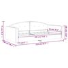 vidaXL Day Bed without Mattress Dark Grey 90x190 cm Single Velvet