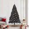 vidaXL Artificial Pre-lit Christmas Tree Black 210 cm PVC